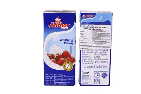Anchor whipping cream naturally good anchor whipping cream is made to keep a firm texture and consistency versus regular cream. Whipping Cream Anchor 250ml | Nấu ăn, Ẩm thực, Đồ uống