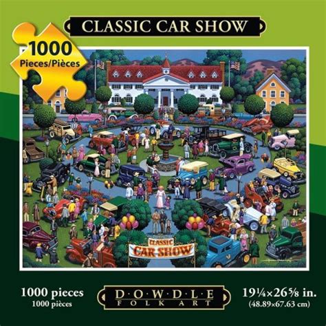 Jigsaw Puzzle Classic Car Show 1000 Pc By Dowdle Folk Art Walmart