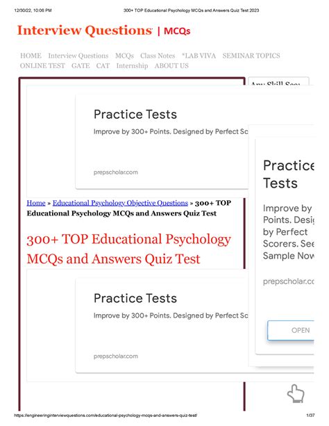 300 Top Educational Psychology Mcqs And Answers Quiz Test 2023