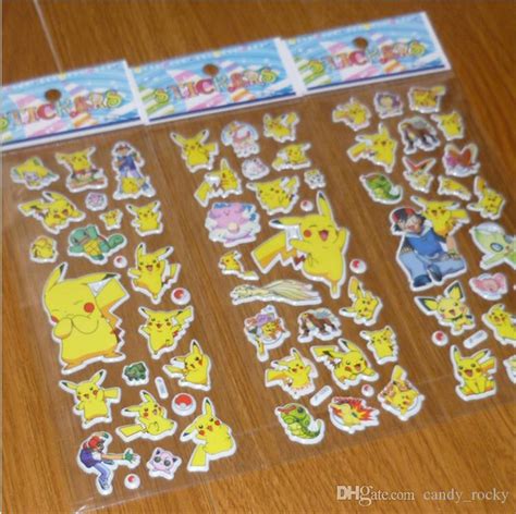 Poke Sticker Poke Pikachu 3d Wall Stickers Go Halder Children Kids Toys