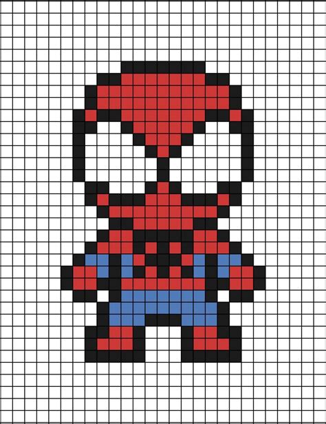 Spider Man Pixel Art Dibujo Fácil Dibujitos Sencillos Lindos