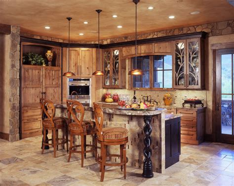 Cabinet designs for kitchens in this layout employ the use of base and wall cabinets, and you can. Charming Rustic Kitchen Ideas and Inspirations - Traba Homes