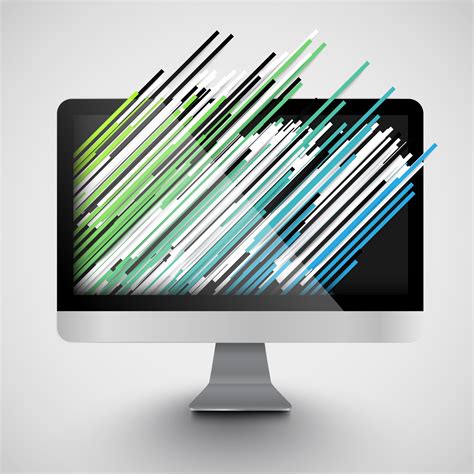 A Computer With Abstract And Colorful Lanes Vector 321314 Vector Art