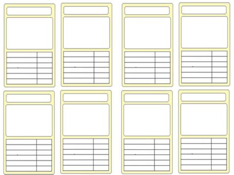 Top Trumps Blank Sheets Teaching Resources