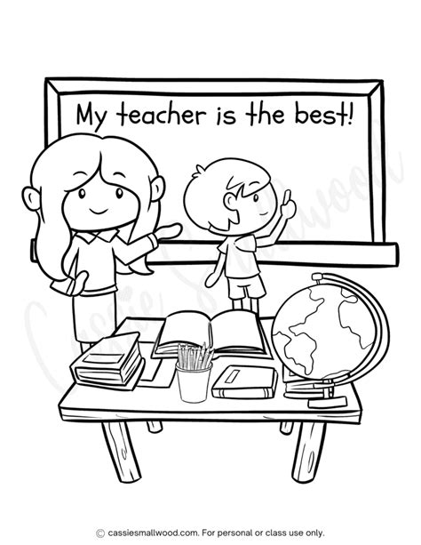 22 Cute Teacher Appreciation Coloring Pages And Cards Cassie Smallwood