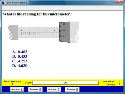 Micrometer Reading Assessment