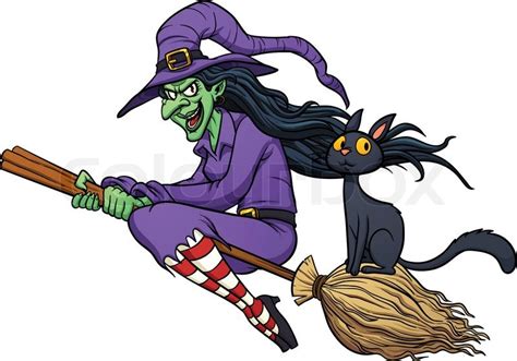 Animated Witch On Broom