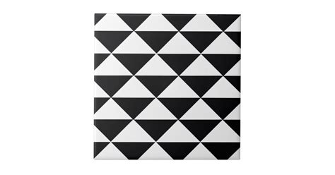 Black And White Triangles Tile Zazzle