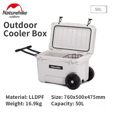 Naturehike Outdoor Rotomolded Premium Cooler ICE Chest Storage Box 50L