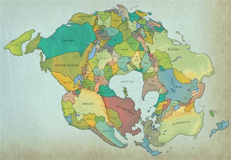 How Earth Will Look With Current International Borders In Million
