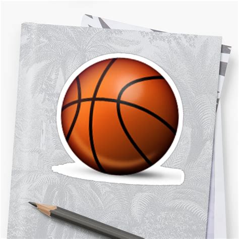 Pegatina Baloncesto Emoji De Nojams Redbubble