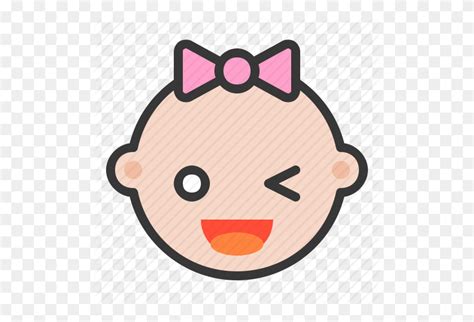 Baby Emoji Emoticon Expression Happy Smile Icon Girl Emoji Png