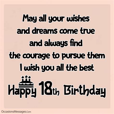 Best Happy 18th Birthday Wishes Messages And Cards