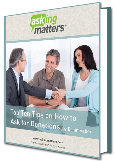 We ask that you bring some finger food with you. Download the Top Ten Tips on Asking for Donations! Asking ...