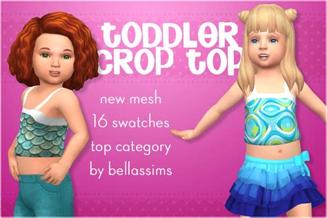 Toddler Crop Top Sims 4 Cc Custom Content Clothing Sims