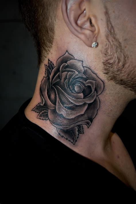 Alternativ Neck Rose Tattoo Cover Up