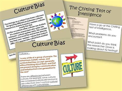 Culture Bias Year 2 Issues Aqa Psychology Teaching Resources