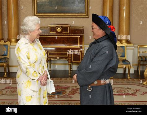 Britains Queen Elizabeth Ii Receives The Ambassador Of Mongolia Hi Res