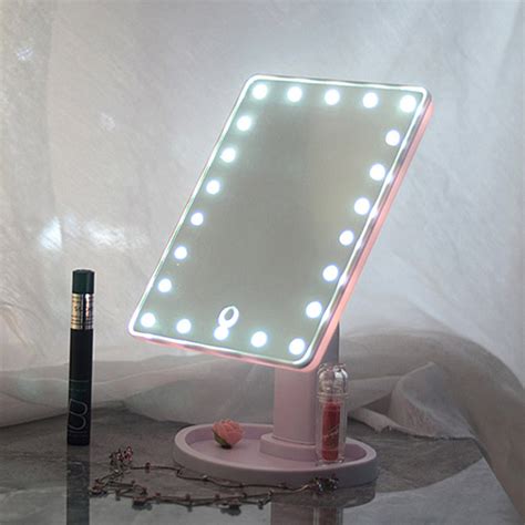 22 Led Touch Screen Makeup Mirror Tabletop Cosmetic Vanity Light Up