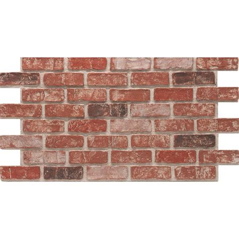 Urestone Old Town 24 In X 46 38 In Faux Used Brick