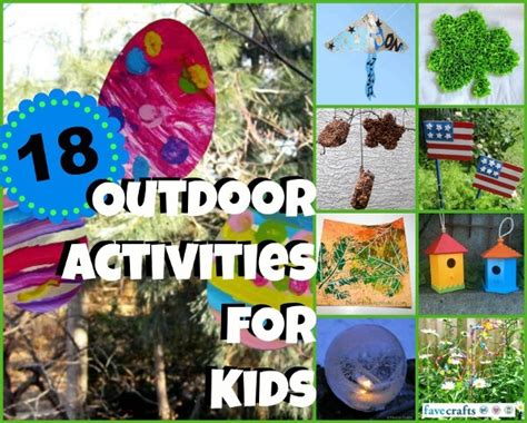 That's why we're dedicated to making your life easier with the latest and greatest parenting advice and products. 18 Kids Outdoor Activity Ideas | FaveCrafts.com