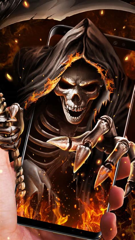 Flaming Grim Reaper Live Wallpaper Apk 244 For Android Download