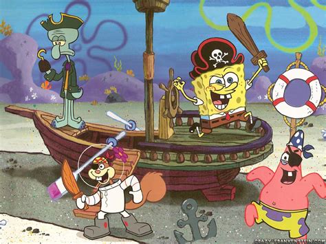 Spongebob And His Friends As Pirates Spongebob Squarepants Photo