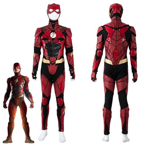 2018 Movie Justice League The Flash Cosplay Costume Ezra Miller Flash