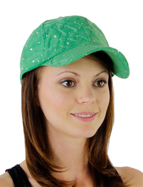 Glitzy Game Sequin Trim Baseball Cap For Ladies Ebay