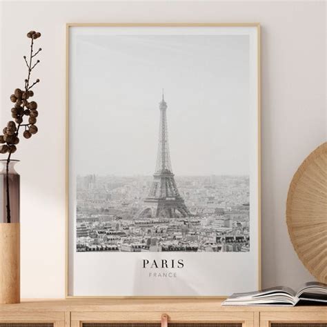 Paris Wall Art Eiffel Tower Print Paris Print Black And Etsy