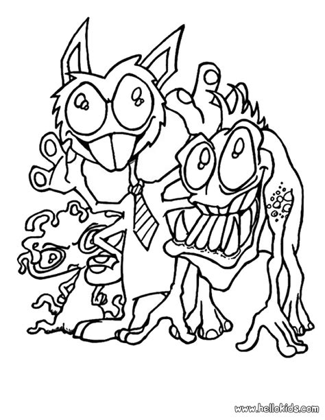 Monster mit krawatte zum ausmalen zum ausmalen