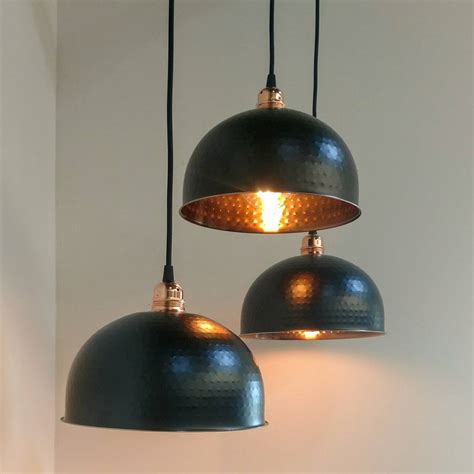 Copper And Black Pendant Light By Mr J Designs