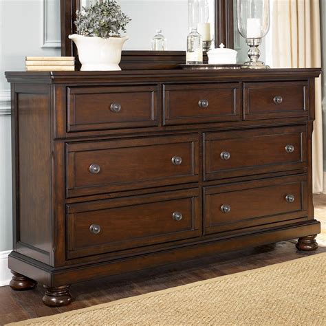 Porter queen panel bed with mirrored dresser | ashley furniture homestore. Ashley Furniture Porter 7 Drawer Dresser | Wayside ...