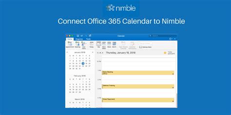 Nimble Now Connects With Your Microsoft Office 365 Calendar