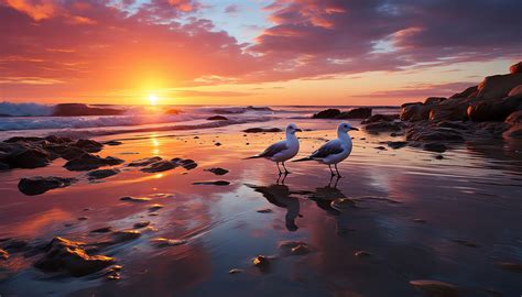 Download Seagull Beach Birds Royalty Free Stock Illustration Image