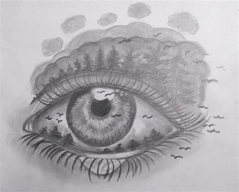 Smokey Eyes Sketch Eye Sketch Drawings Art Drawings