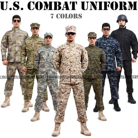 7 Colors Of Us Combat Uniform Combat Uniforms Army Combat Uniform
