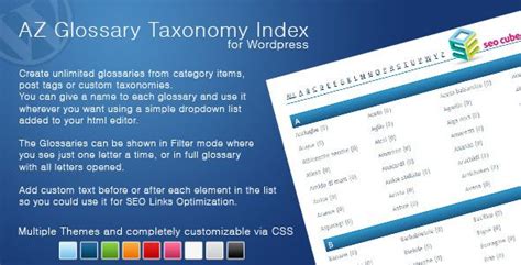 Az Glossary Taxonomy Index Free Download Taxonomy Glossary Codecanyon