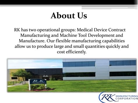 Ppt Rk Manufacturing Best Medical Device Manufacturing Services