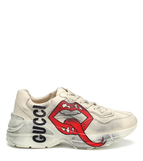 Gucci Rhyton Leather Sneakers Lyst
