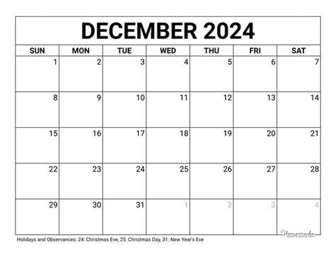 December 2023 And 2024 Calendar Free Printable With Holidays