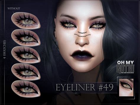 Goth Eye Makeup Makeup Cc Sims 4 Cc Makeup Sims 4 Mods Clothes Sims