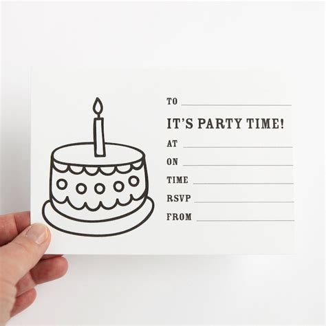 Kids Birthday Invitation Party Printables Fill In Invitations Ages 1 2