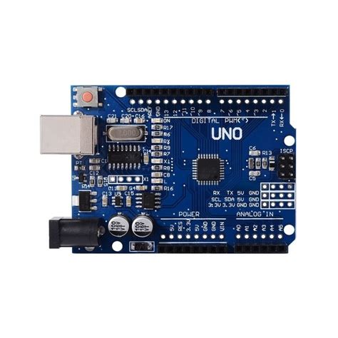 Arduino can be used to communicate with a computer, another arduino board or other microcontrollers. Arduino UNO REV3 with microcontroller ATmega328 100% ...