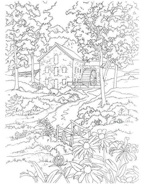 Landscape Coloring Pages For Adults At Free