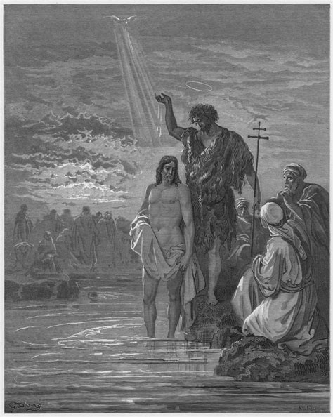 Gustave Dore Bible The Baptism Of Jesus By Gustave Dore