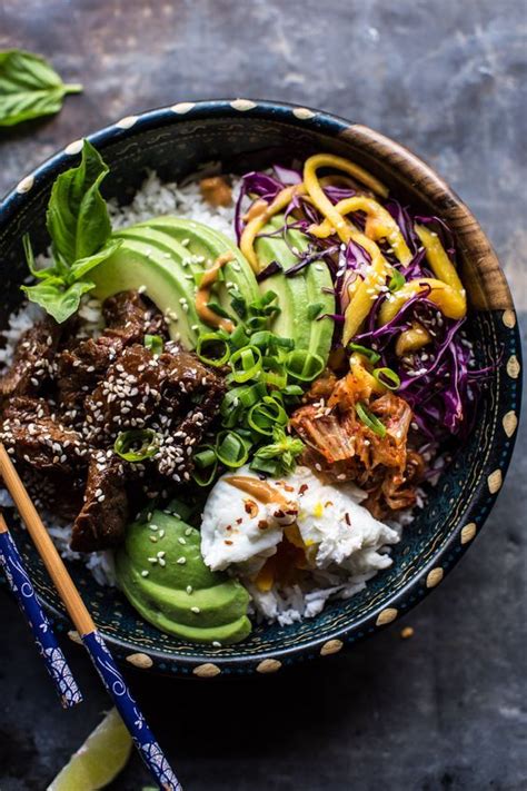 Egg fried chicken rice bowl. Korean Bulgogi BBQ Steak Bowls | halfbakedharvest.com ...