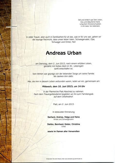 View the profiles of professionals named andreas urban on linkedin. Andreas Urban - Bestattung Kamhuber