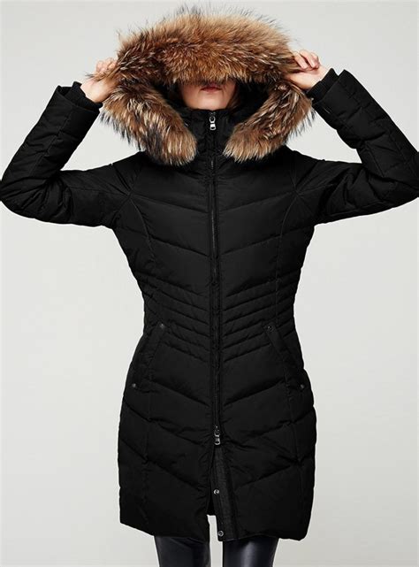 Escalier Women S Down Jacket Winter Long Parka Coat With Raccoon Fur