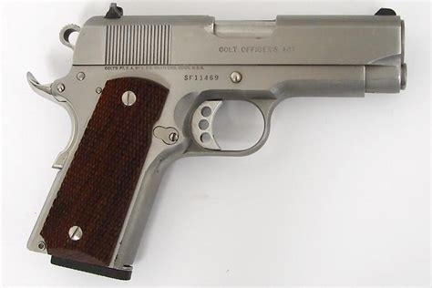 Colt Officers 45 Acp Caliber Pistol Stainless With Custom Features